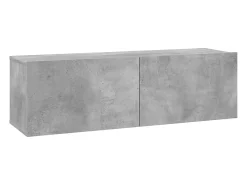 Móvel De Tv* Móvel de TV 100x30x30 cm derivados de madeira cimento PT873596 Cinzento