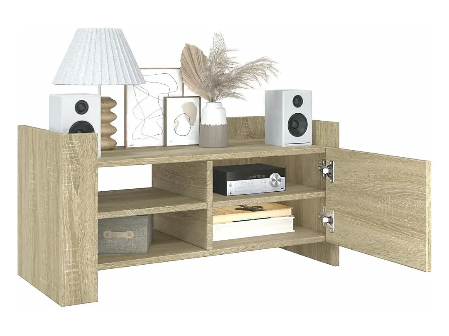 Discount Móvel de TV 80x35x40 cm derivados de madeira carvalho sonoma PT401268 Castanho