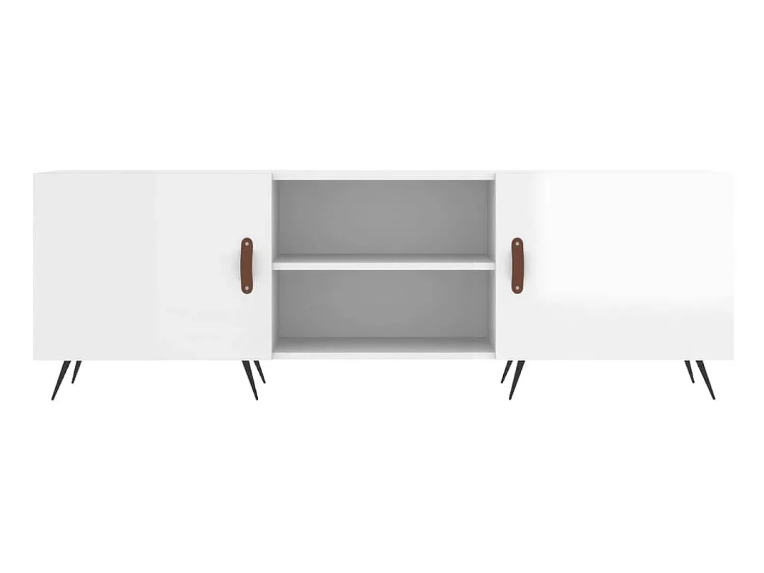 Móvel De Tv| Móvel de TV 150x30x50 cm derivados de madeira brilhante PT183658 Branco