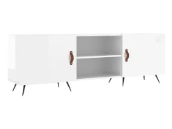 Móvel De Tv| Móvel de TV 150x30x50 cm derivados de madeira brilhante PT183658 Branco