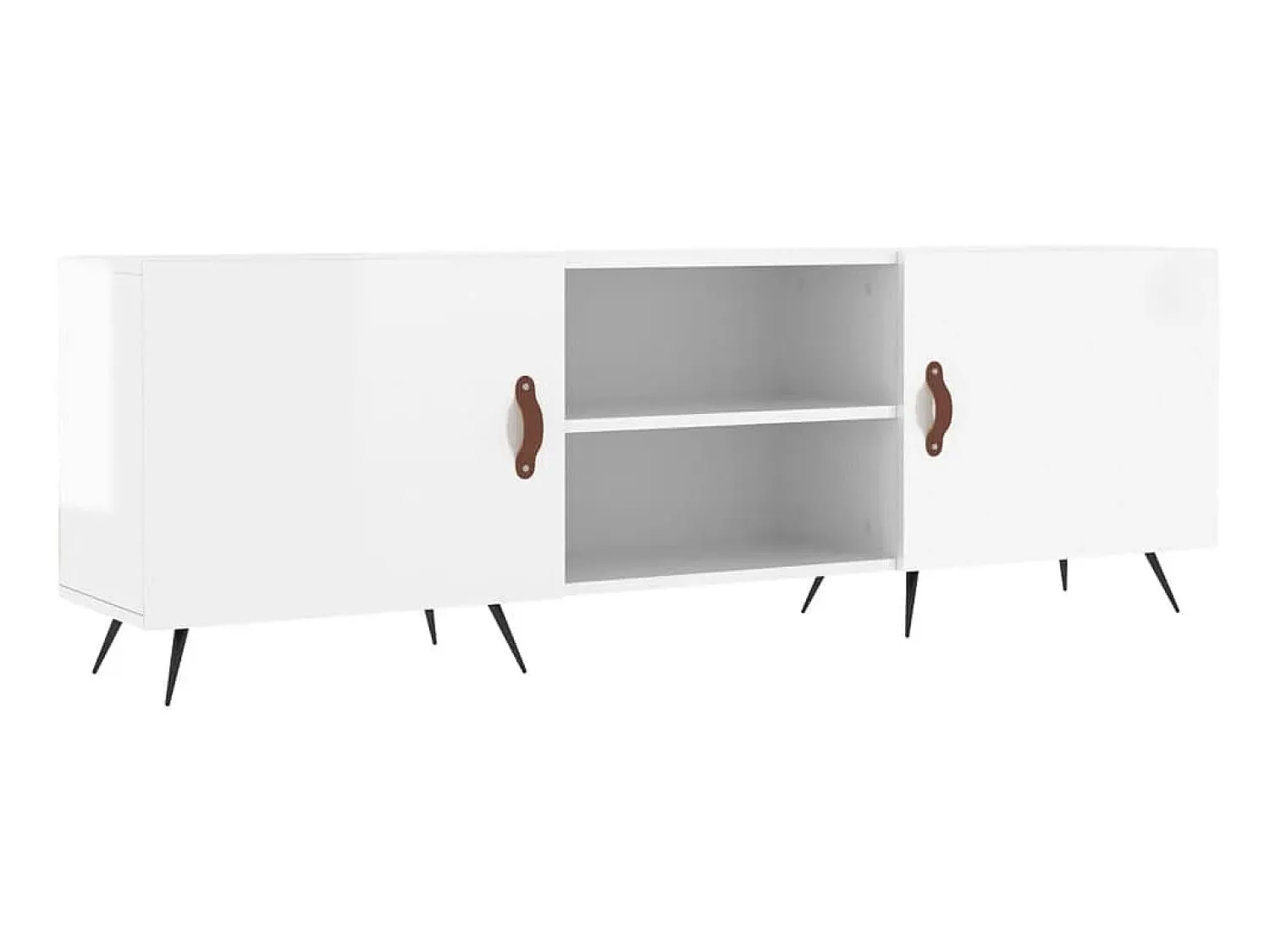 Móvel De Tv| Móvel de TV 150x30x50 cm derivados de madeira brilhante PT183658 Branco