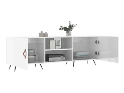Móvel De Tv| Móvel de TV 150x30x50 cm derivados de madeira brilhante PT183658 Branco