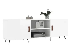 Móvel De Tv| Móvel de TV 150x30x50 cm derivados de madeira brilhante PT183658 Branco
