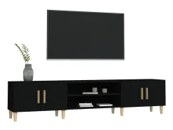 Móvel De Tv* Móvel de TV 180x31,5x40 cm derivados de madeira PT954977 Preto