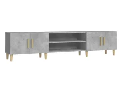 Móvel de TV 180x31,5x40 cm derivados de madeira cinza cimento PT984819^ Móvel De Tv
