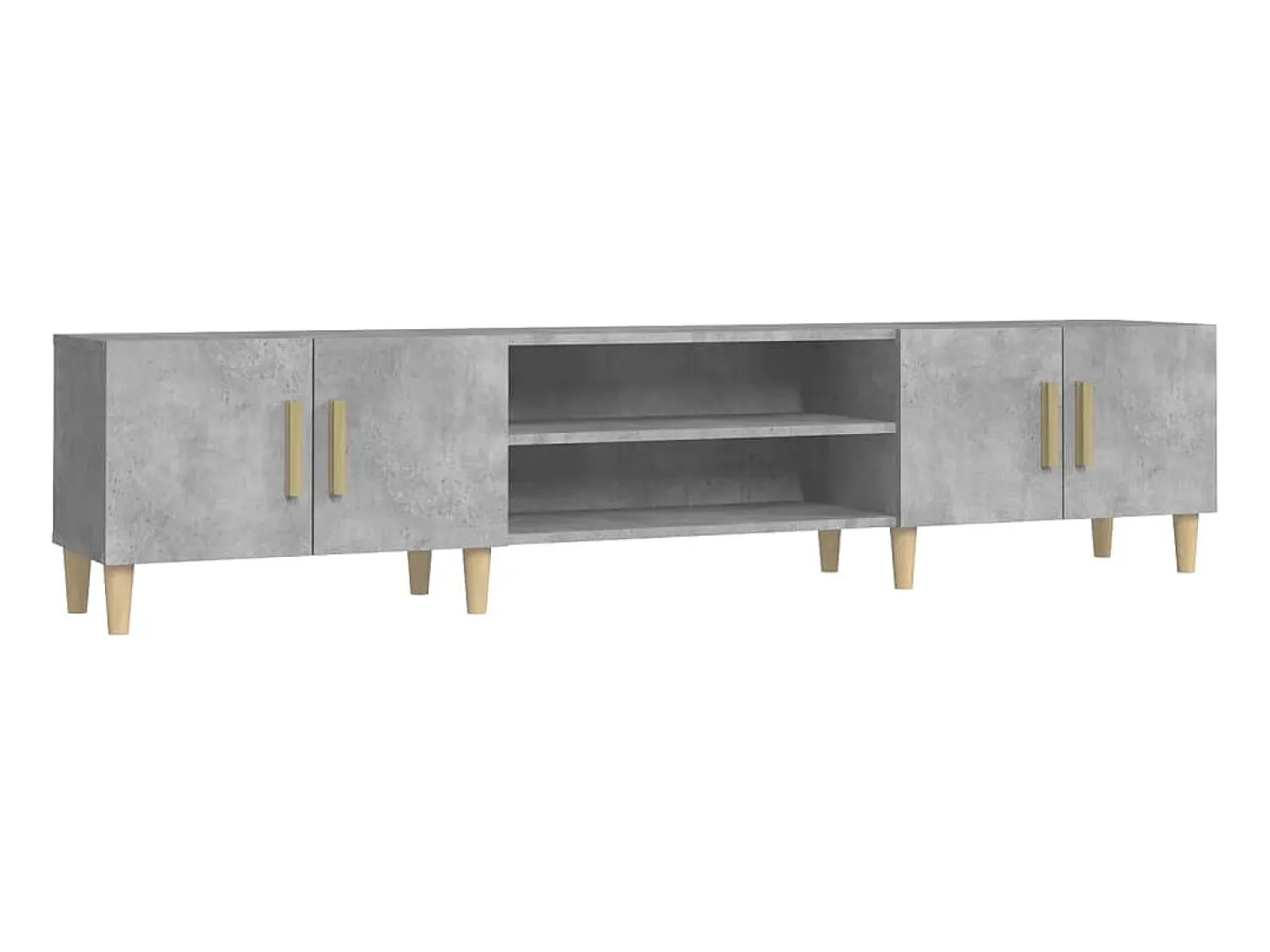 Móvel de TV 180x31,5x40 cm derivados de madeira cinza cimento PT984819^ Móvel De Tv
