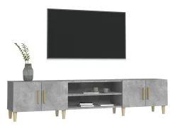 Móvel de TV 180x31,5x40 cm derivados de madeira cinza cimento PT984819^ Móvel De Tv
