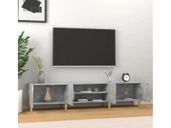 Móvel de TV 180x31,5x40 cm derivados de madeira cinza cimento PT984819^ Móvel De Tv