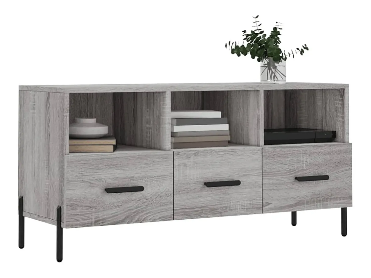 Móvel De Tv* Móvel de TV 102x36x50 cm derivados de madeira sonoma PT234545 Cinzento