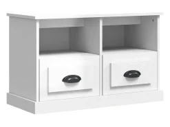 Móvel De Tv| Móvel de TV 80x35x50 cm derivados de madeira brilhante PT530221 Branco