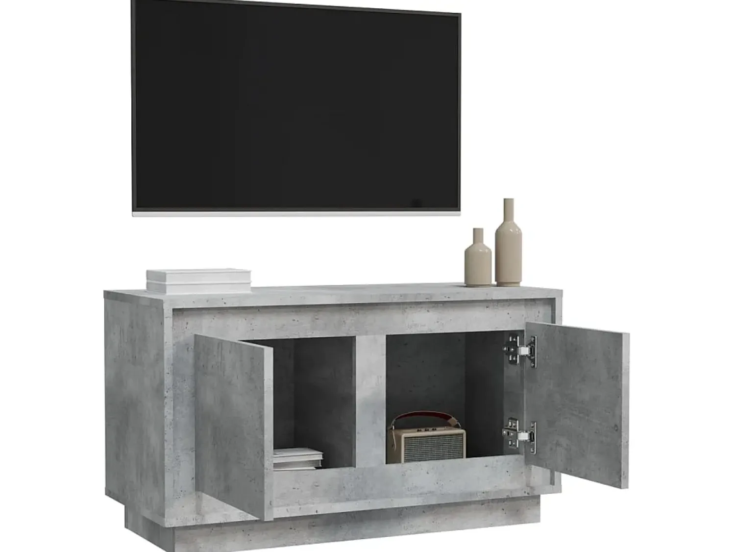 Móvel de TV 80x35x45 cm derivados de madeira cimento PT955248^ Móvel De Tv