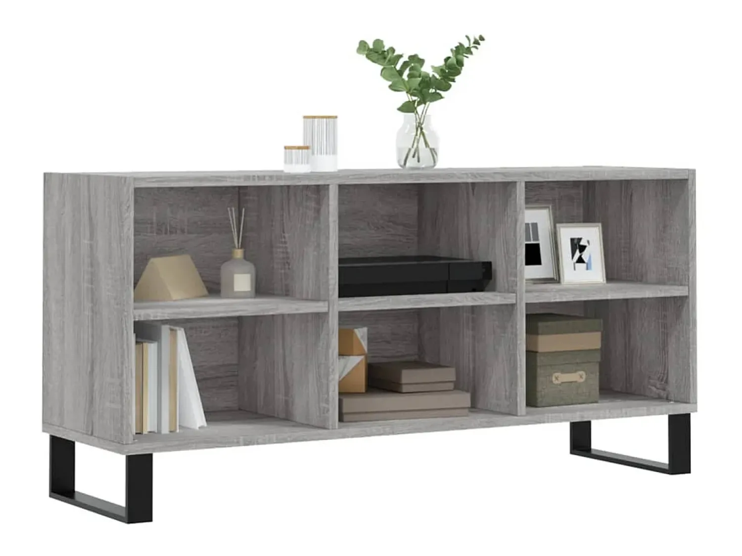 Móvel De Tv| Móvel de TV 103,5x30x50 cm derivados de madeira sonoma PT687287 Cinzento