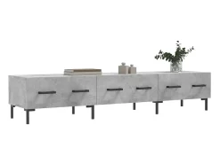 Móvel De Tv| Móvel de TV 150x36x30 cm derivados de madeira cimento PT907642 Cinzento