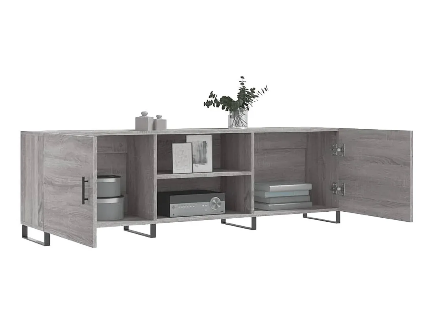 Online Móvel de TV 150x30x50 cm derivados de madeira sonoma PT744791 Cinzento