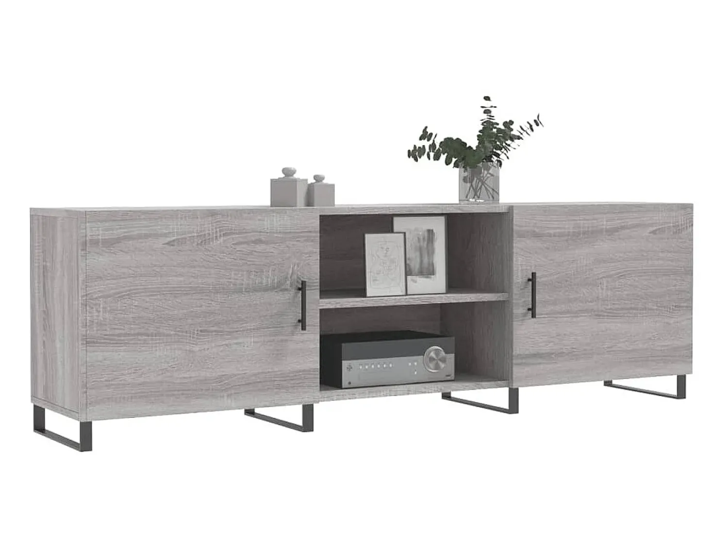 Online Móvel de TV 150x30x50 cm derivados de madeira sonoma PT744791 Cinzento