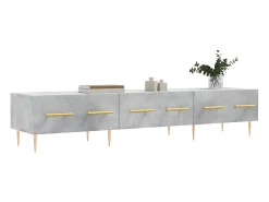 Móvel De Tv| Móvel de TV 150x36x30 cm derivados de madeira cimento PT721786 Cinzento