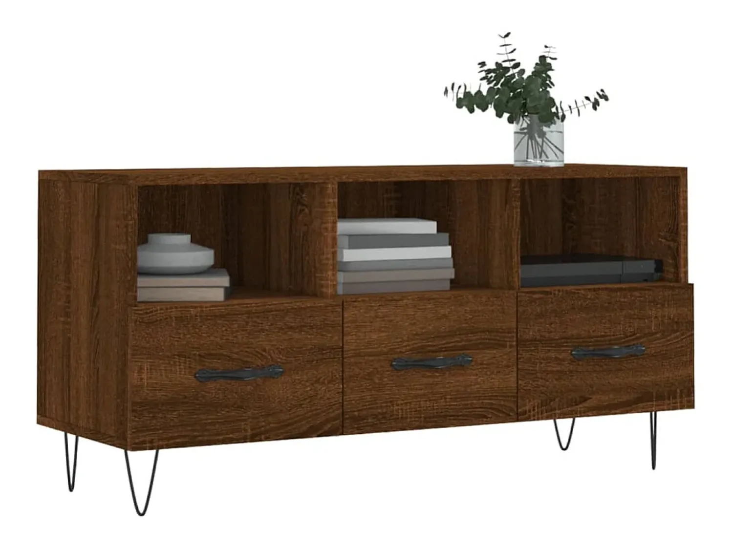 Móvel de TV 102x36x50 cm derivados de madeira carvalho PT633357 Castanho