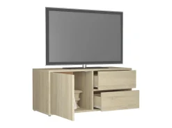 Móvel De Tv| Móvel de TV 80x34x36 cm derivados de madeira carvalho sonoma PT310762 Castanho