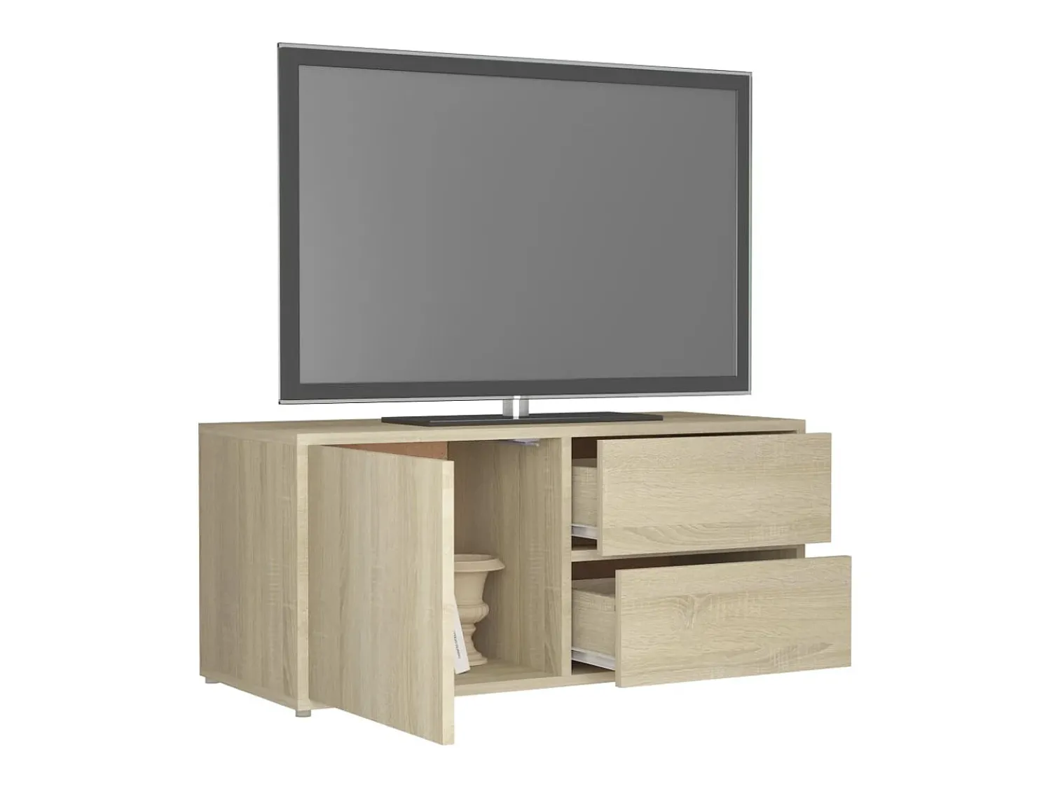 Móvel De Tv| Móvel de TV 80x34x36 cm derivados de madeira carvalho sonoma PT310762 Castanho