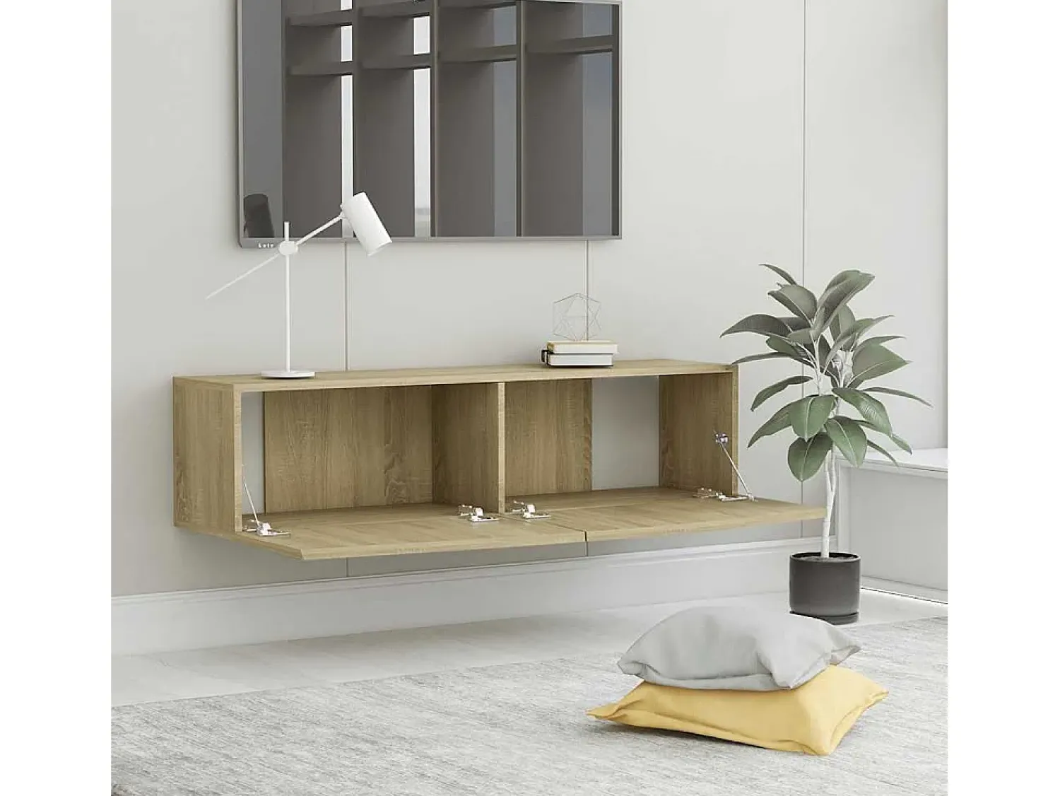 vidaxl Móvel de TV 120x30x30 cm derivados de madeira carvalho sonoma^ Móvel De Tv