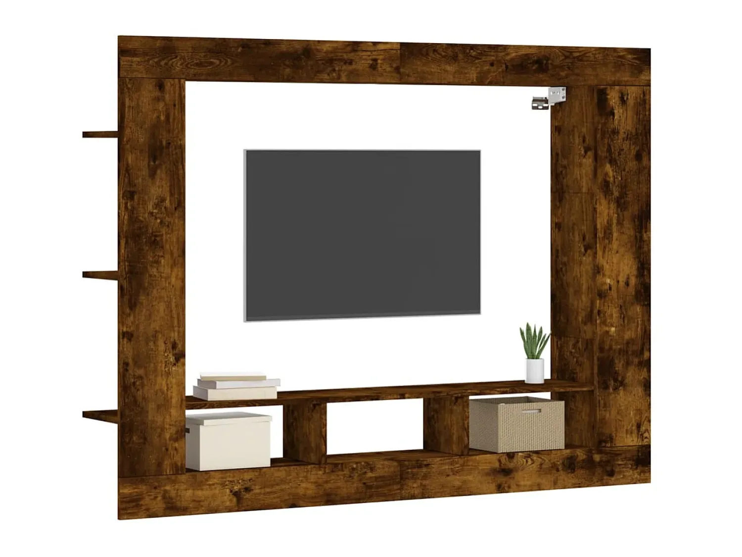 Móvel De Tv* Móvel de TV 152x22x113 cm derivados de madeira carvalho fumado PT318273 Castanho
