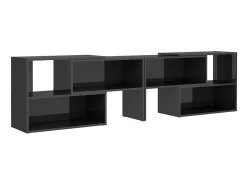 Móvel De Tv* Móvel de TV 149x30x52 cm derivados de madeira cinza brilhante PT931593 Cinzento