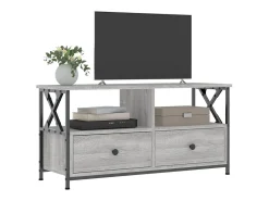 Outlet Móvel de TV 90x33x45 cm derivados de madeira/ferro cinza sonoma PT987555 Cinzento