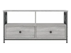 Outlet Móvel de TV 90x33x45 cm derivados de madeira/ferro cinza sonoma PT987555 Cinzento
