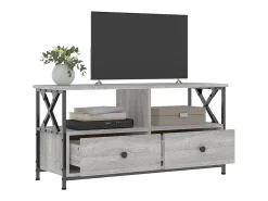 Outlet Móvel de TV 90x33x45 cm derivados de madeira/ferro cinza sonoma PT987555 Cinzento
