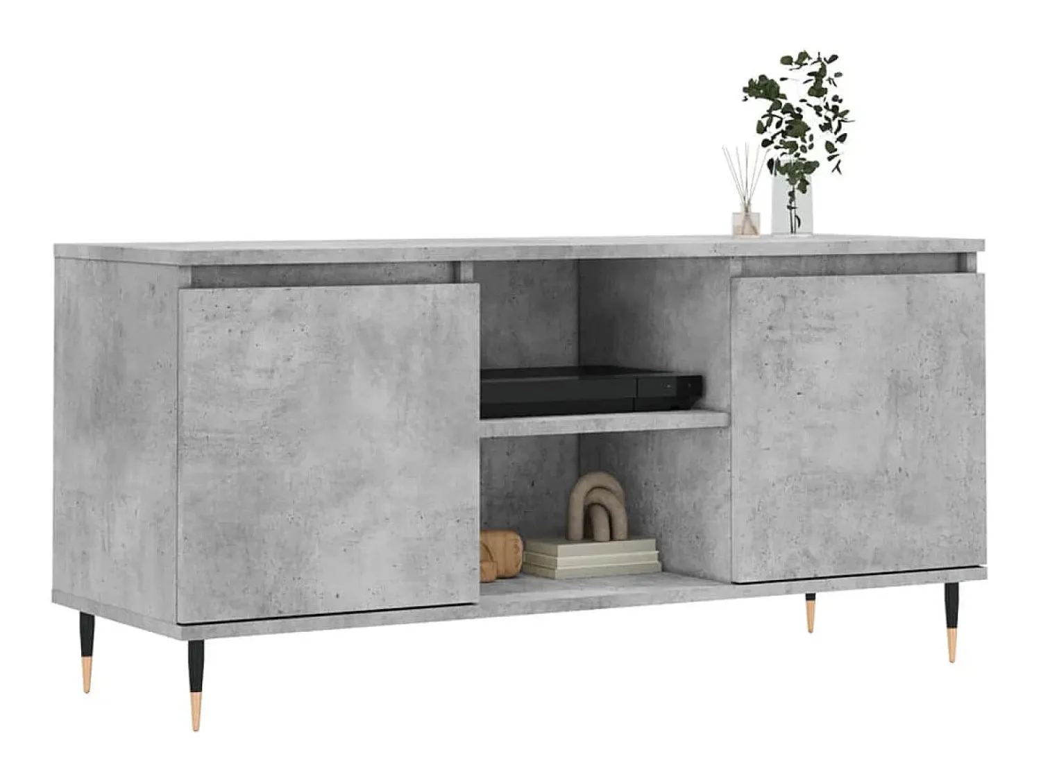 Móvel De Tv* Móvel de TV 104x35x50 cm derivados de madeira cimento PT481442 Cinzento