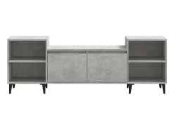 Móvel De Tv| Móvel de TV 160x35x55 cm derivados de madeira cimento PT995658 Cinzento