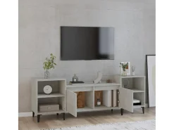 Móvel De Tv| Móvel de TV 160x35x55 cm derivados de madeira cimento PT995658 Cinzento