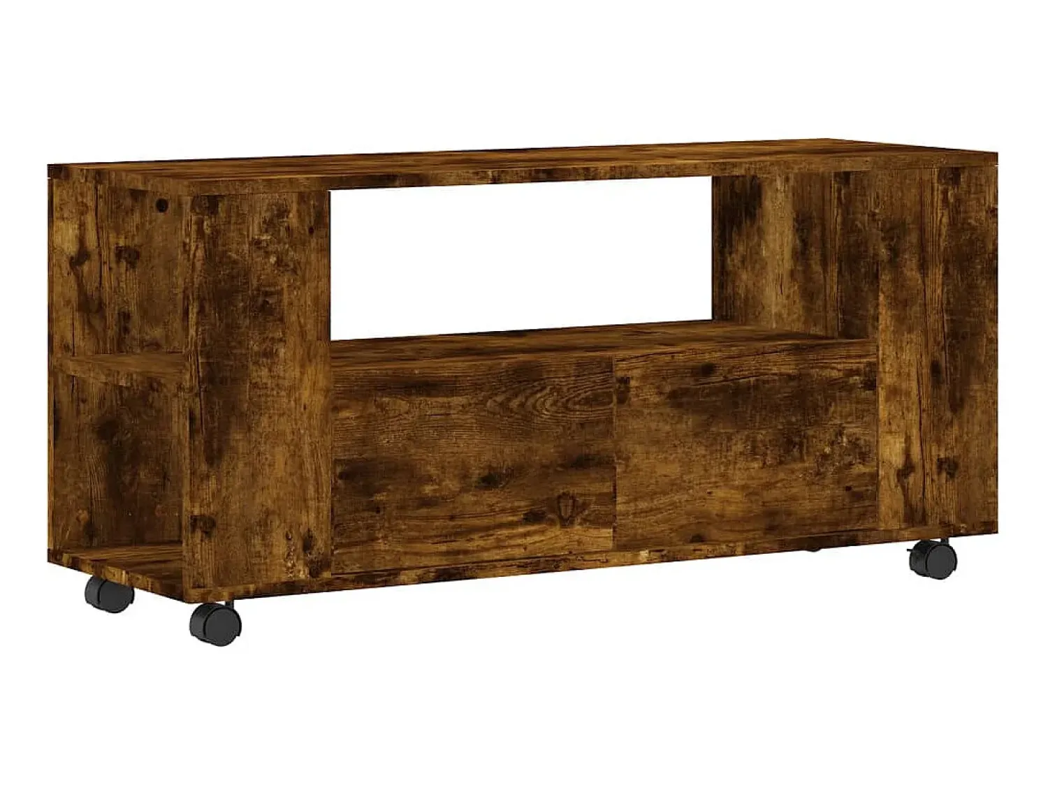 Móvel De Tv* Móvel de TV 102x34,5x43 cm derivados madeira carvalho fumado PT845901 Castanho