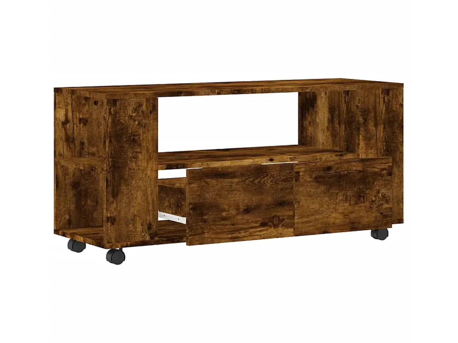 Móvel De Tv* Móvel de TV 102x34,5x43 cm derivados madeira carvalho fumado PT845901 Castanho