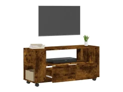 Móvel De Tv* Móvel de TV 102x34,5x43 cm derivados madeira carvalho fumado PT845901 Castanho