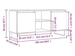 vidaxl Móvel de TV 104x35x50 cm derivados de madeira^ Móvel De Tv