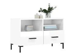 Móvel De Tv| Móvel de TV 80x36x50 cm derivados de madeira brilhante PT440992 Branco