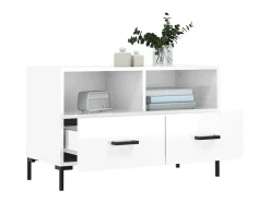 Móvel De Tv| Móvel de TV 80x36x50 cm derivados de madeira brilhante PT440992 Branco