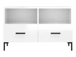 Móvel De Tv| Móvel de TV 80x36x50 cm derivados de madeira brilhante PT440992 Branco