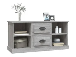 Móvel De Tv| Móvel de TV 99,5x35,5x48 cm derivados de madeira cinza sonoma PT996019 Cinzento