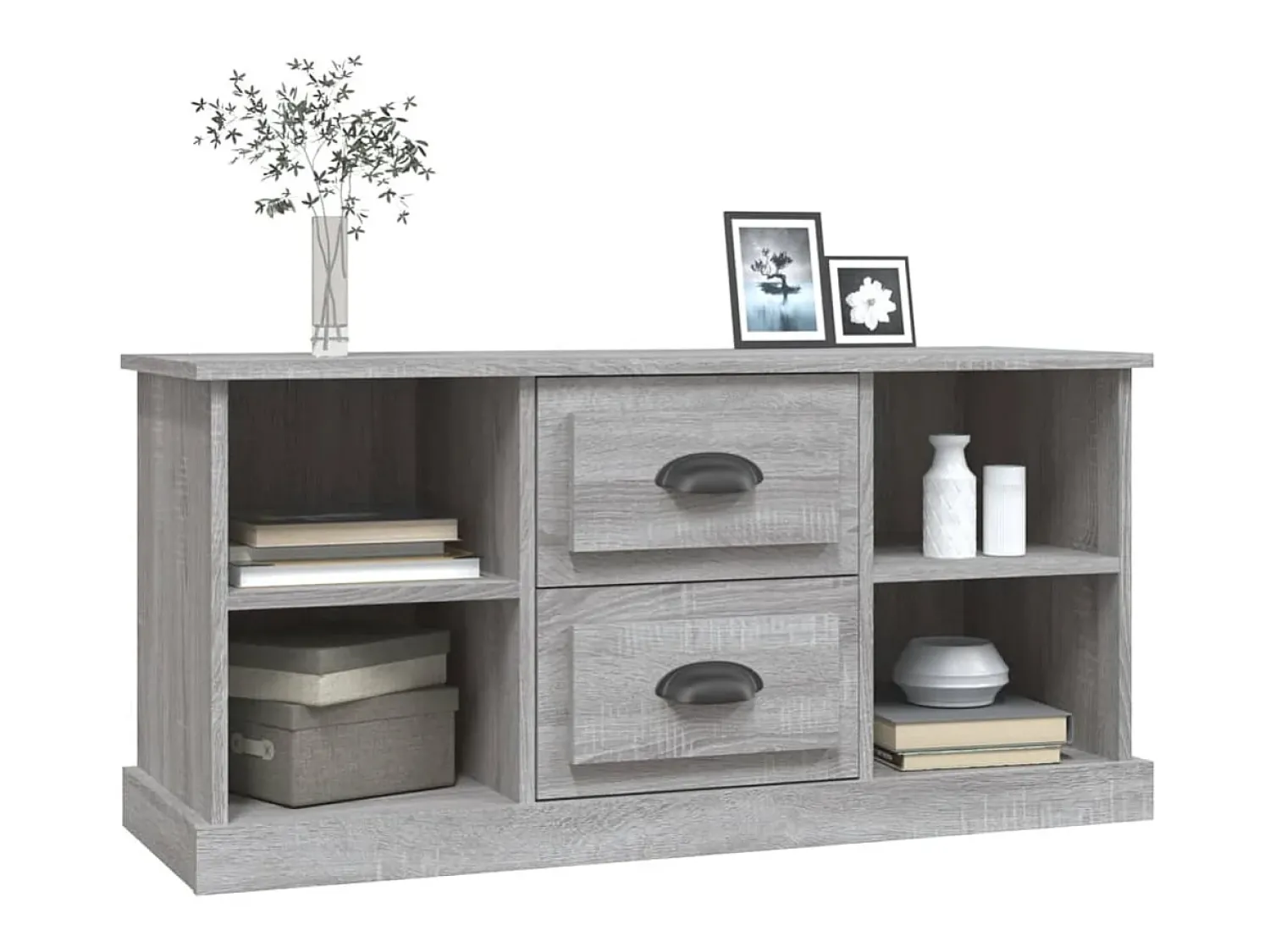 Móvel De Tv| Móvel de TV 99,5x35,5x48 cm derivados de madeira cinza sonoma PT996019 Cinzento