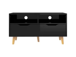 Móvel De Tv| Móvel de TV 90x40x48,5 cm derivados de madeira brilhante PT521744 Preto
