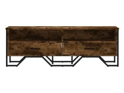 Móvel De Tv| Móvel de TV 122x34x41 cm derivados de madeira carvalho fumado PT647896 Castanho