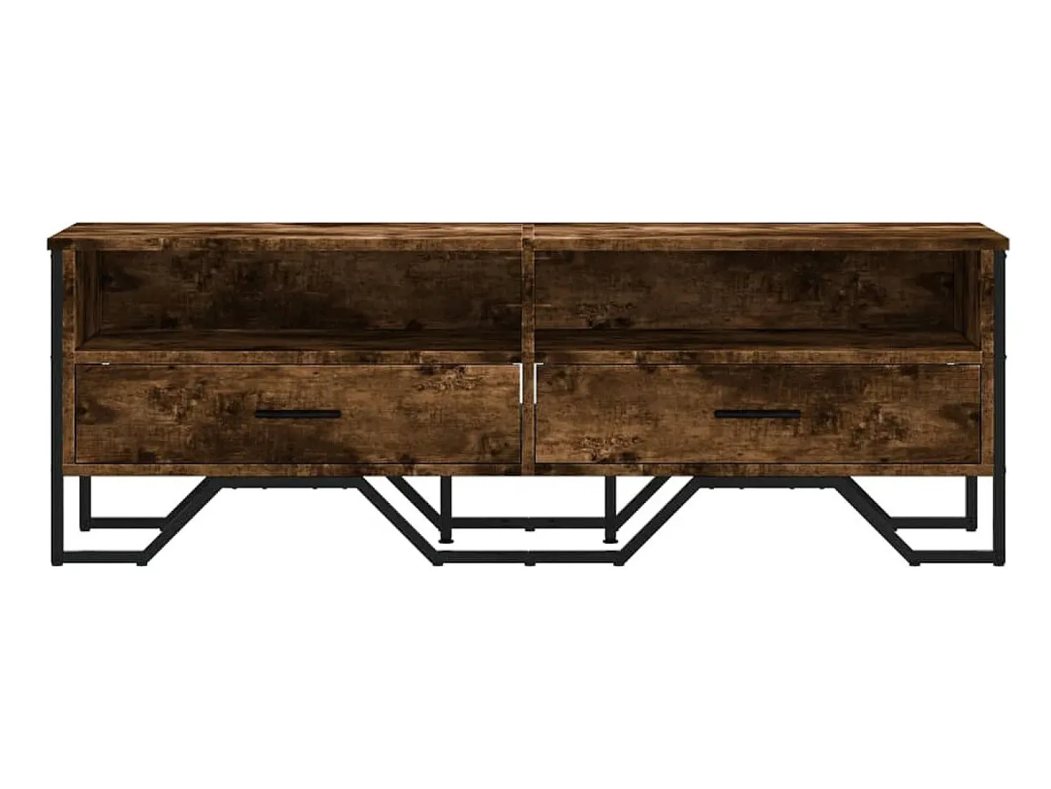 Móvel De Tv| Móvel de TV 122x34x41 cm derivados de madeira carvalho fumado PT647896 Castanho