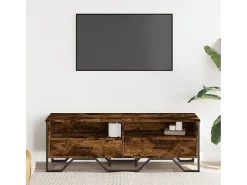 Móvel De Tv| Móvel de TV 122x34x41 cm derivados de madeira carvalho fumado PT647896 Castanho