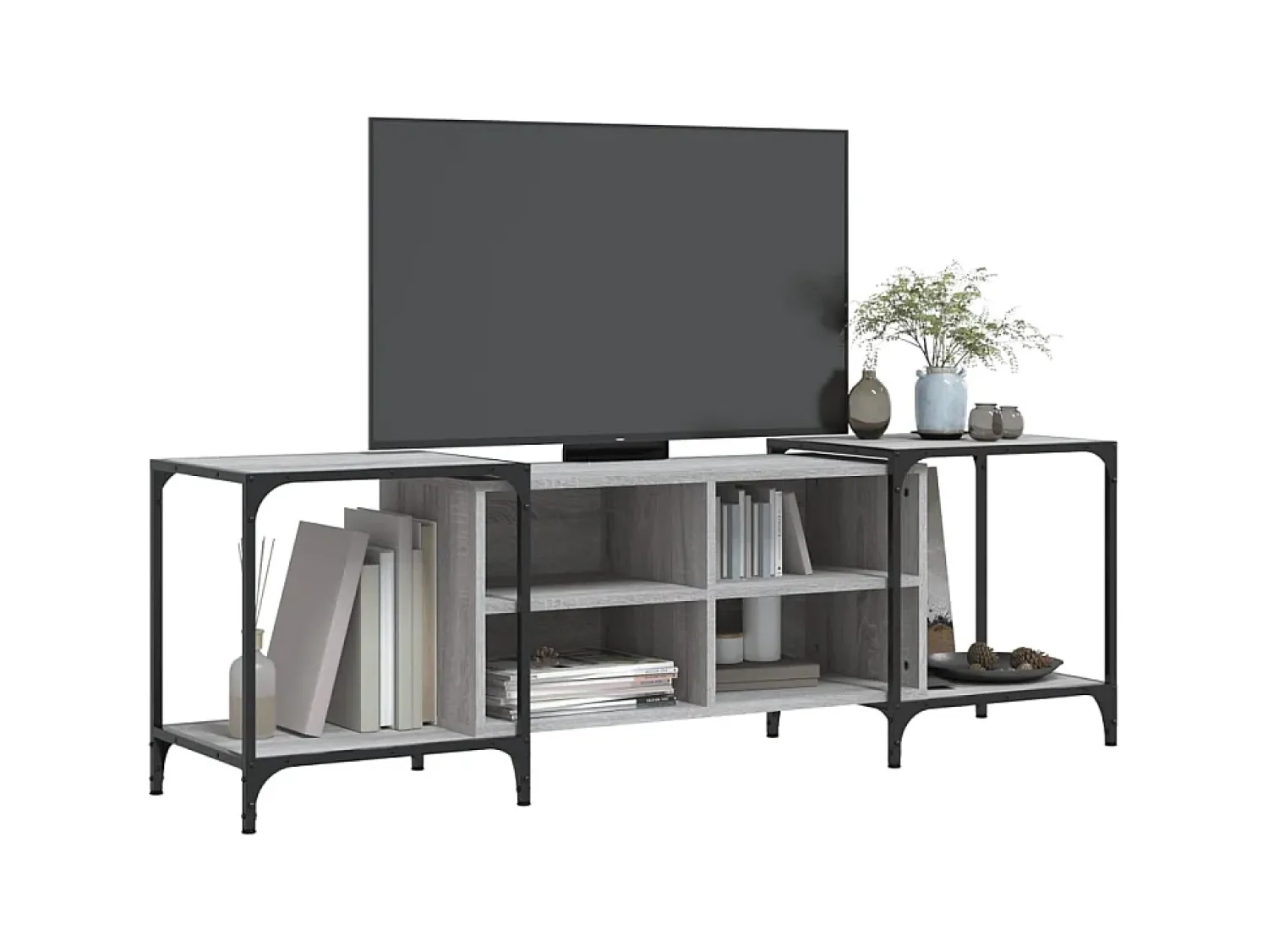 Móvel De Tv* Móvel de TV 153x37x50 cm derivados de madeira sonoma PT966391 Cinzento