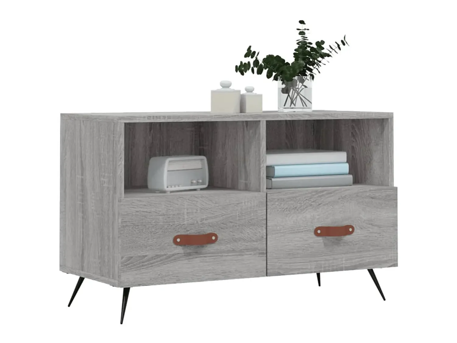 Móvel De Tv* Móvel de TV 80x36x50 cm derivados de madeira sonoma PT645416 Cinzento