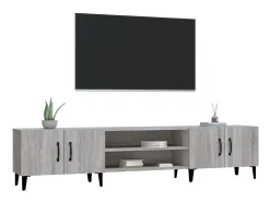 Móvel de TV 180x31,5x40 cm derivados de madeira cinza sonoma PT802746^ Móvel De Tv
