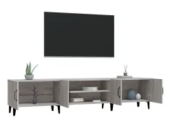 Móvel de TV 180x31,5x40 cm derivados de madeira cinza sonoma PT802746^ Móvel De Tv