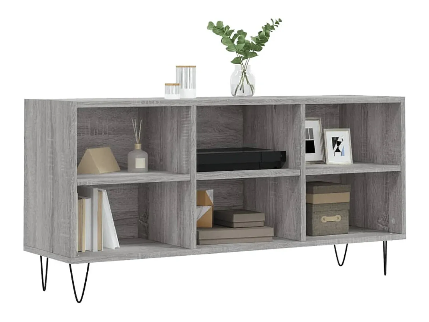 Móvel De Tv| Móvel de TV 103,5x30x50 cm derivados de madeira sonoma PT471315 Cinzento